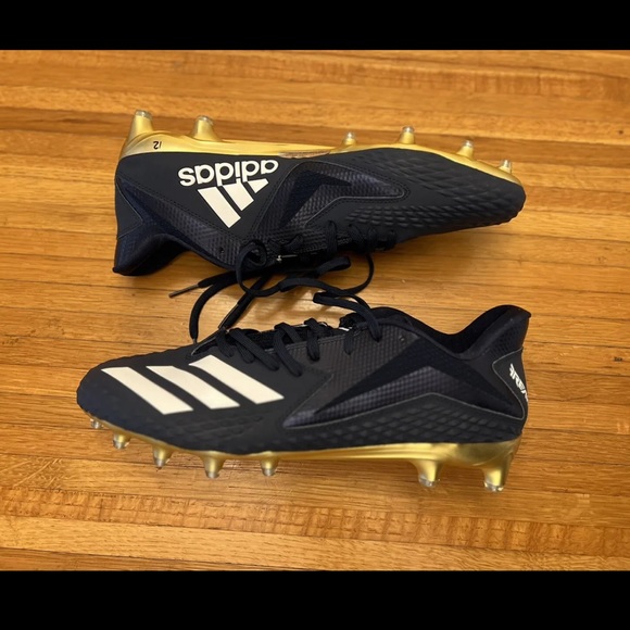 Size 13 adidas SM Freak Carbon Low RFS Football Cleats Navy/Gold NEW D97809 #12